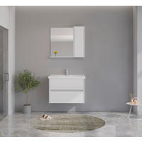 BADEZIMMER 3-teilig  in  - Weiß Hochglanz/Weiß, MODERN, Glas/Keramik (80/119/45cm) - MID.YOU