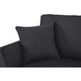 ECKSOFA in Velours Schwarz  - Schwarz, KONVENTIONELL, Holz/Textil (244/159cm) - Carryhome