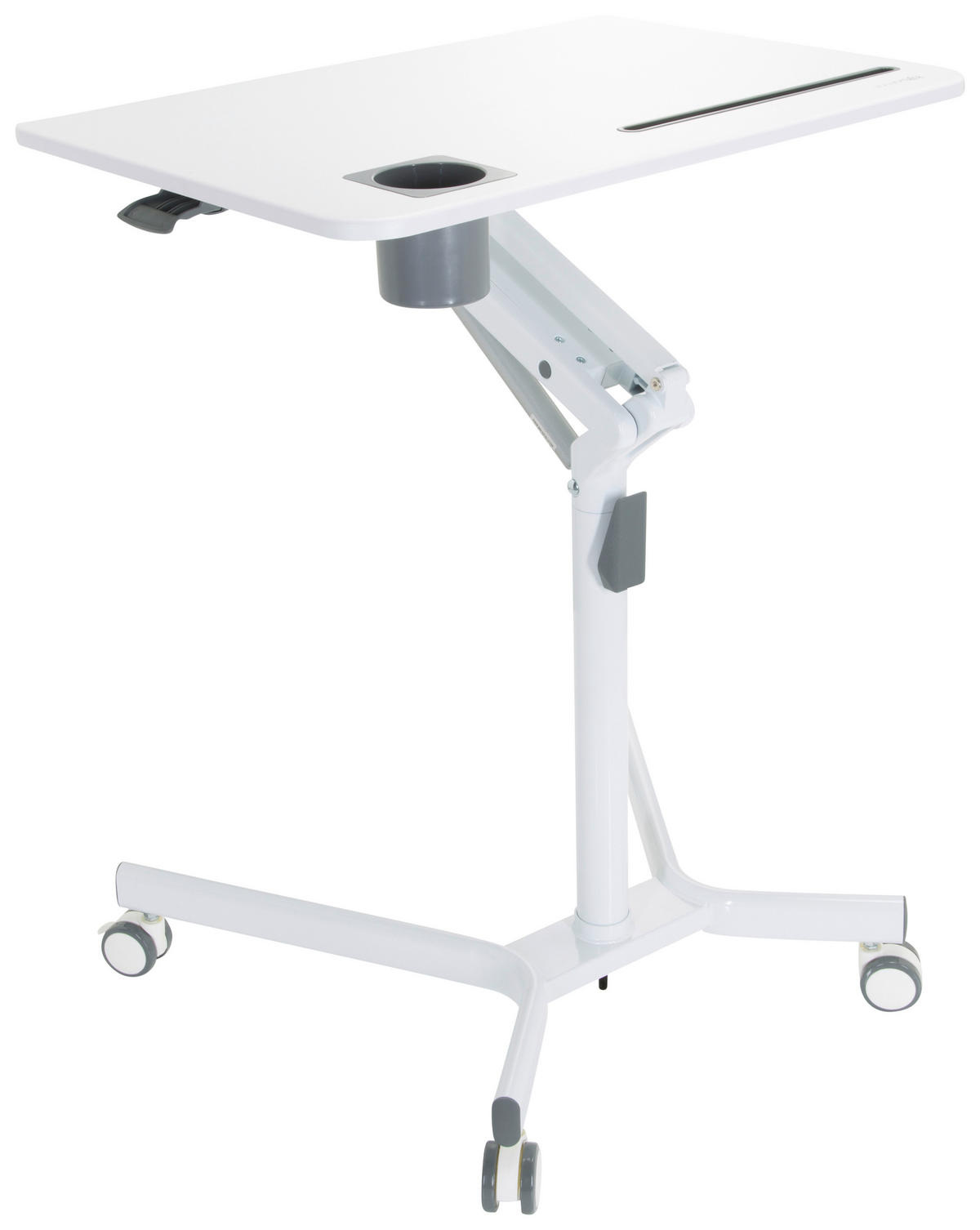 SKRIVBORD  i vit  - vit, Basics, metall/trämaterial (77/73-105/57cm) - MID.YOU
