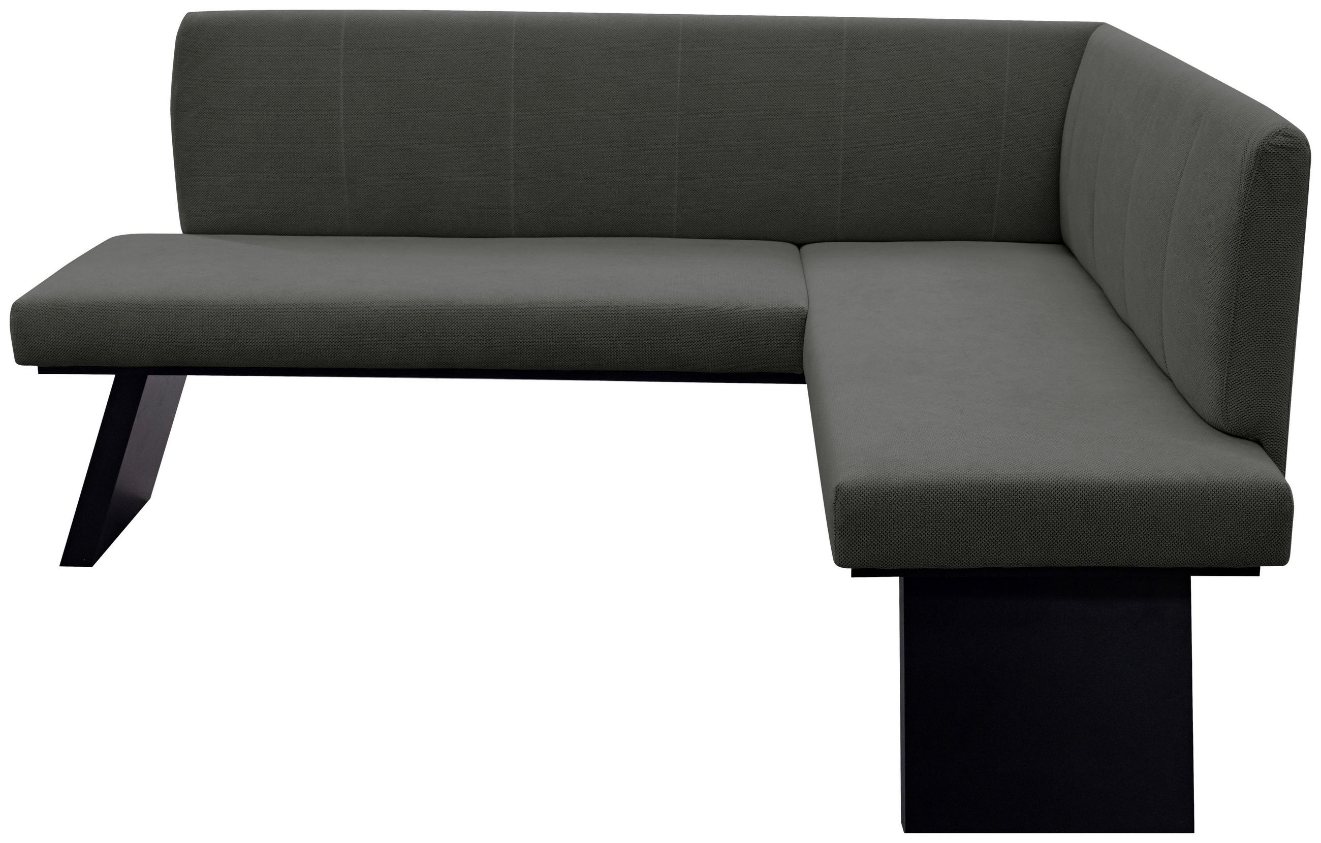 ECKBANK 185/150 cm Webstoff Anthrazit   - Anthrazit/Schwarz, KONVENTIONELL, Textil (185/150cm)