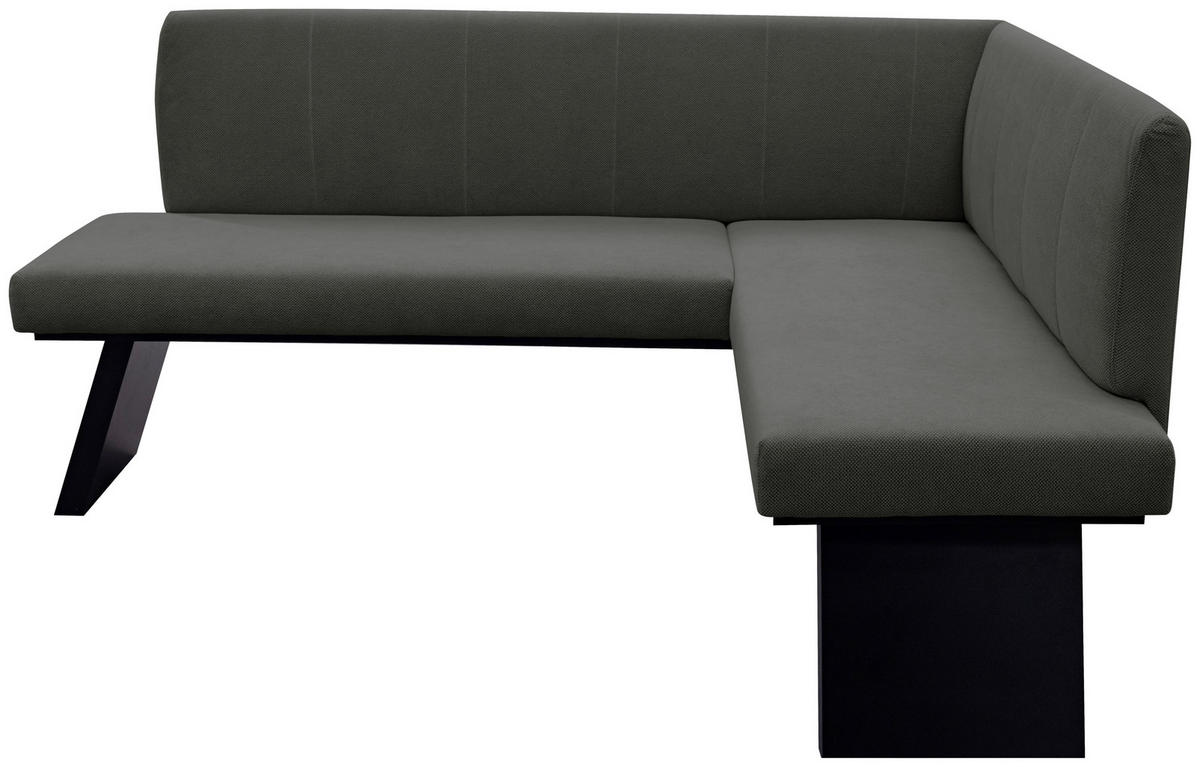 ECKBANK 160/140 cm Webstoff Anthrazit   - Anthrazit/Schwarz, KONVENTIONELL, Textil (160/140cm)