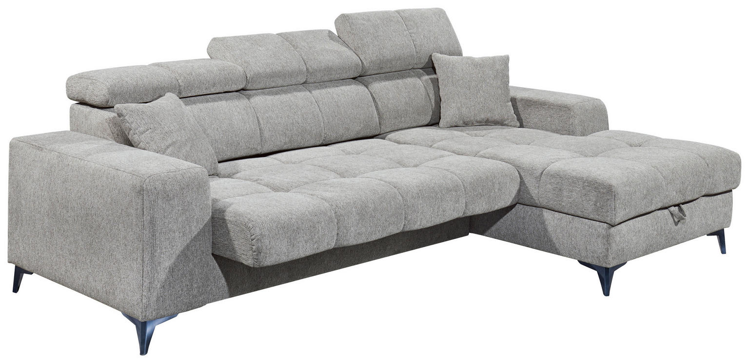 ECKSOFA Hellgrau Chenille - weiches Design