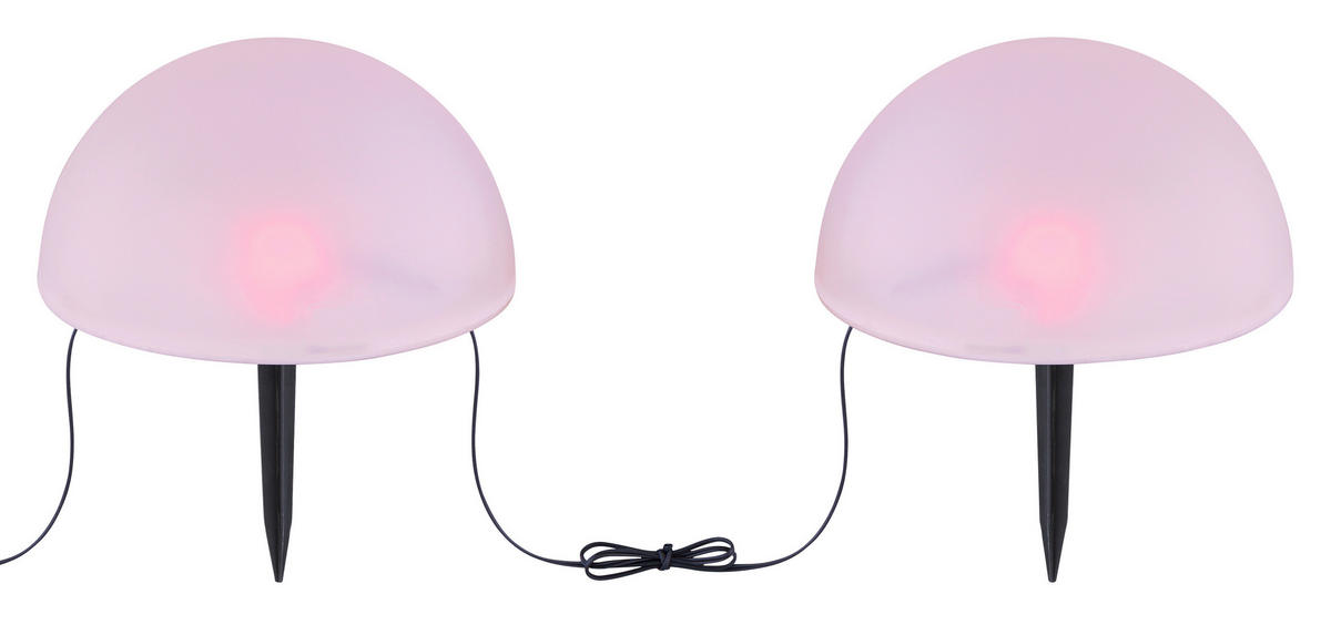 SOLARLEUCHTE 15/19 cm   - Schwarz/Weiß, Basics, Kunststoff (15/19cm) - Globo