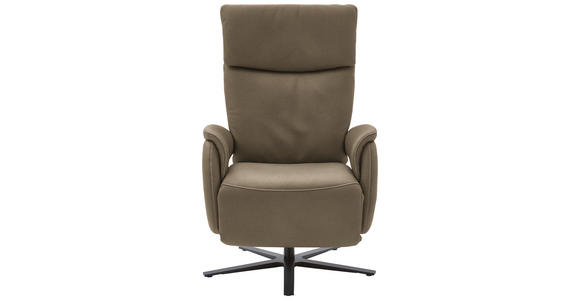 RELAXSESSEL in Leder Hellbraun  - Hellbraun/Schwarz, Design, Leder/Metall (70/117/85cm) - Dieter Knoll