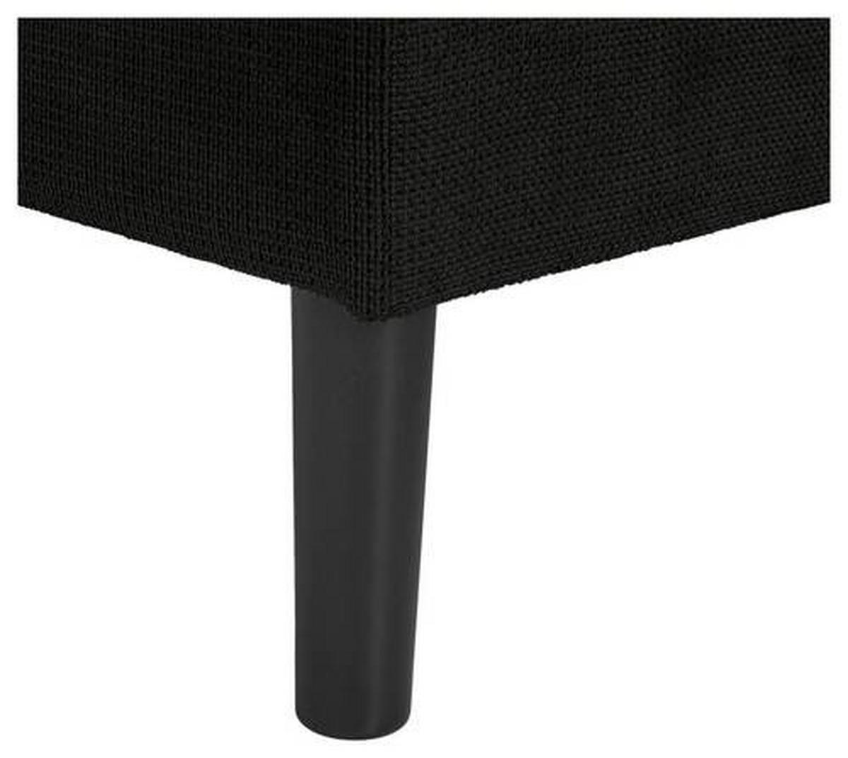 ECKSOFA in Webstoff Schwarz  - Schwarz, KONVENTIONELL, Kunststoff/Textil (231/157cm) - P & B