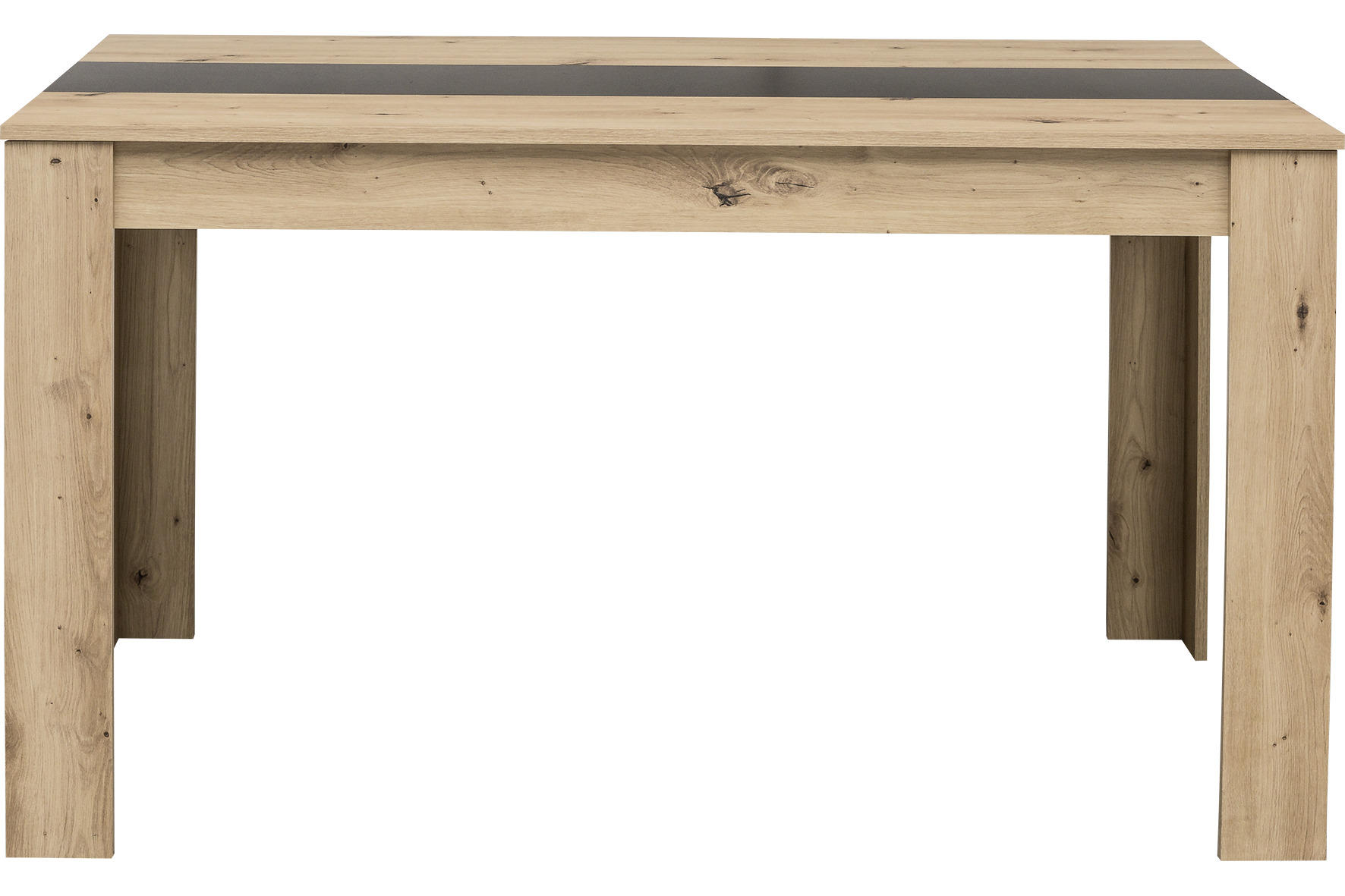 JEDÁLENSKÝ STÔL, čierna, dub artisan, 135/75/80 cm - čierna/dub artisan, Basics, kompozitné drevo (135/75/80cm) - Carryhome