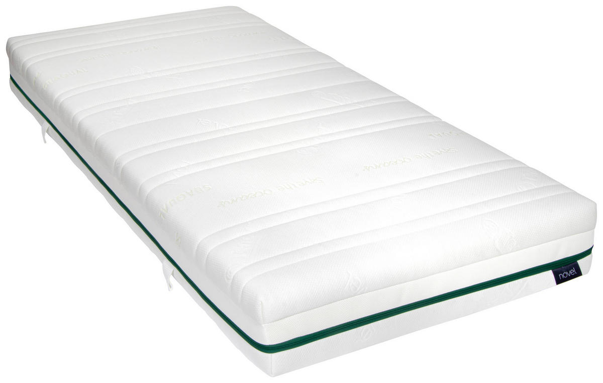 TASCHENFEDERKERNMATRATZE Emotion S60 Hybrid 90/200 cm Höhe ca. 21 cm 7 -Zonen - Weiß, Basics, Textil (90/200cm) - Novel