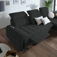 ECKSOFA in Webstoff Anthrazit  - Anthrazit/Schwarz, LIFESTYLE, Textil/Metall (310/180cm) - Valnatura