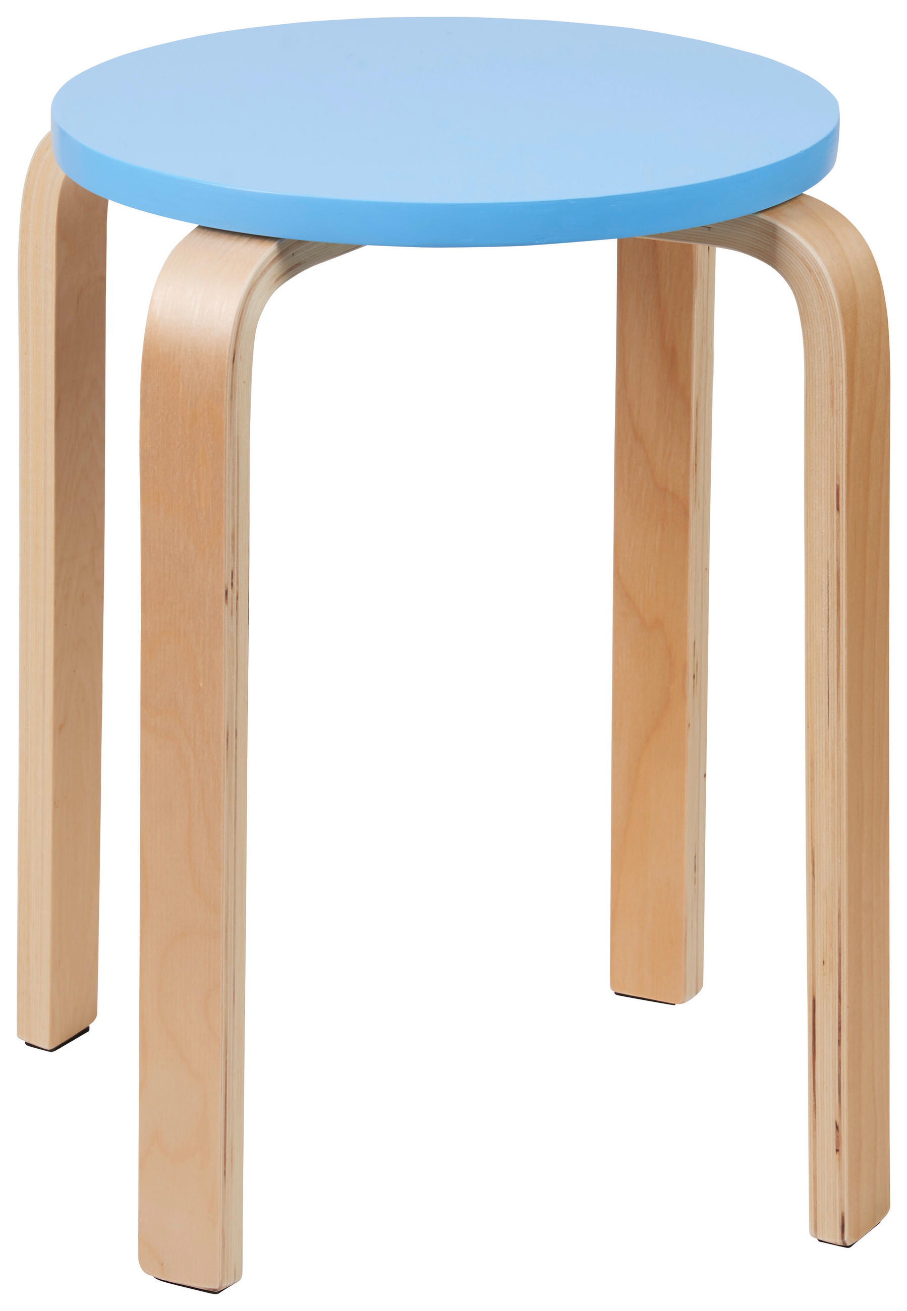 STAPELHOCKER Hellblau, Birkefarben - Birkefarben/Hellblau, MODERN, Holz (41/45/41cm) - Carryhome