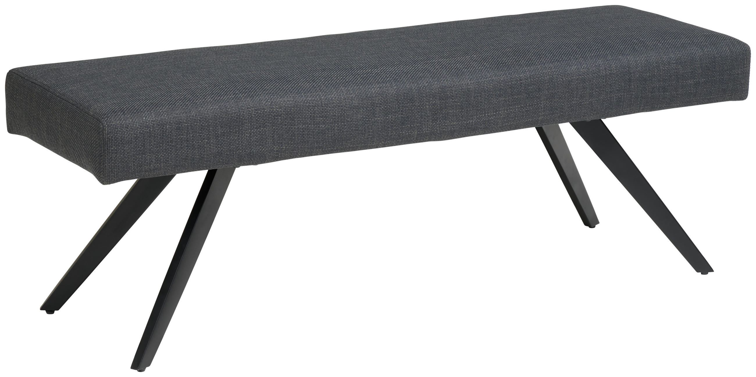 SITZBANK métal, textile gris foncé  - noir/gris foncé, Konventionell, métal/textile (140/49/47cm) - MID.YOU