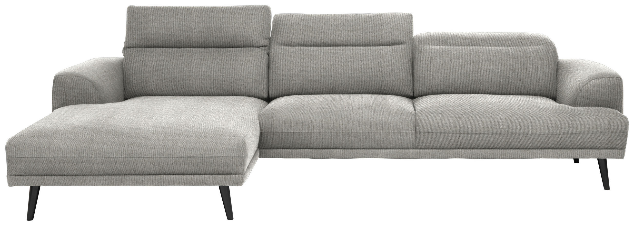 ECKSOFA Hellbraun Struktur  - Hellbraun/Dunkelbraun, Design, Holz/Textil (169/292cm) - Lomoco