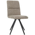STUHL Webstoff Schwarz, Taupe  - Taupe/Schwarz, Design, Textil/Metall (46/91/61cm) - Novel