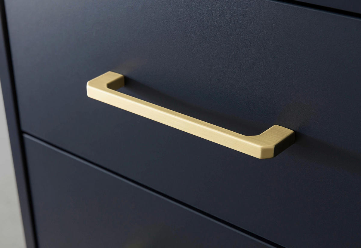 HOCHSCHRANK 67,1/184,3/33,1 cm  - Blau/Goldfarben, Holzwerkstoff/Metall (67,1/184,3/33,1cm) - MID.YOU