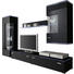 VITRINE Schwarz - Silberfarben/Schwarz, Design, Glas/Kunststoff (50/148/47cm) - Carryhome