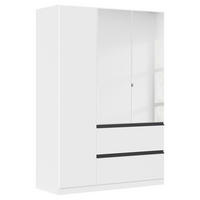 DREHTÜRENSCHRANK in Weiss  - Weiss, Modern, Holzwerkstoff (136/197/54cm) - Rauch Möbel