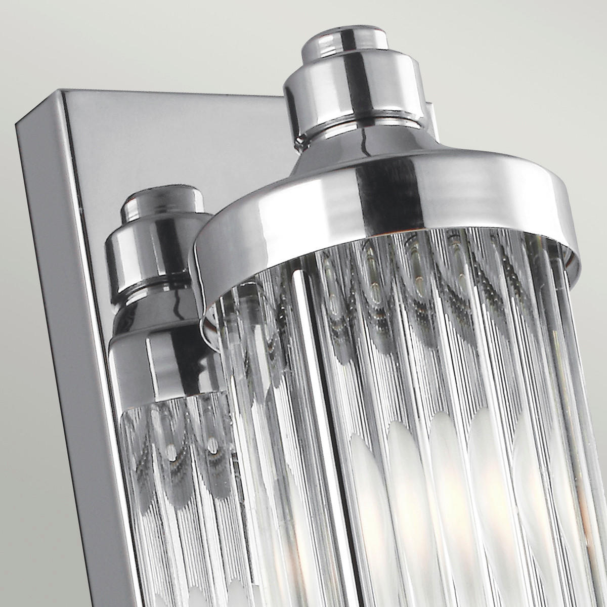 BADEZIMMER-WANDLEUCHTE - Chromfarben, Konventionell, Glas/Metall (12.1/73.7/14.4cm) - Elstead Lighting