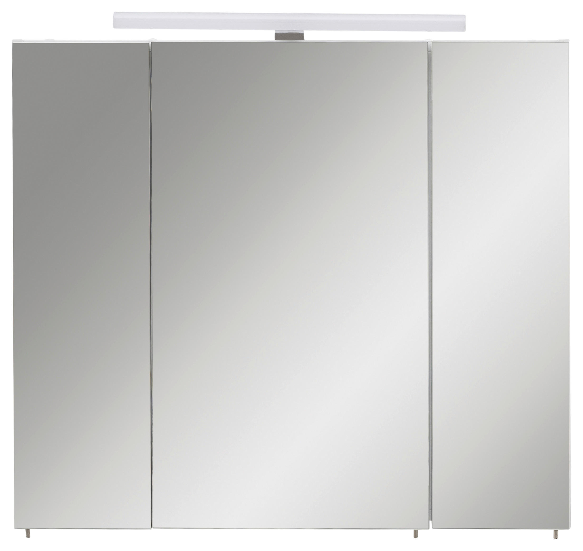 SPIEGELSCHRANK 80/70,4/16 cm  - Chromfarben/Weiß, MODERN, Glas/Holzwerkstoff (80/70,4/16cm) - Stylife
