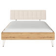 BETT 160/200 cm  in Eiche Artisan  - Champagner/Eiche Artisan, Design, Holzwerkstoff/Textil (160/200cm) - Carryhome