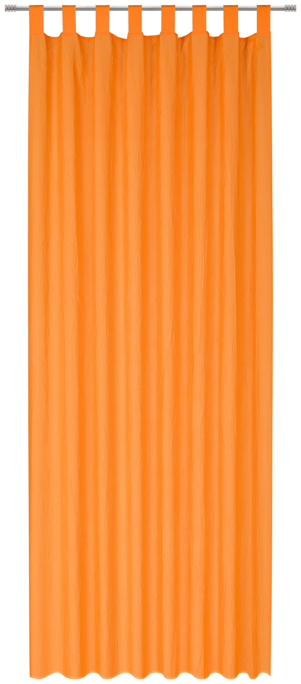 ZÁVĚS S POUTKY, neprůsvitné, 135/245 cm - oranžová, Design, textil (135/245cm) - Boxxx