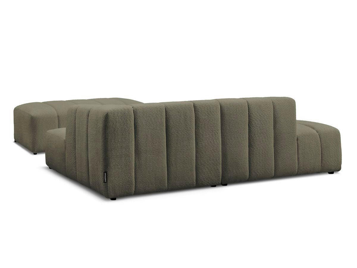 ECKSOFA  ANNECY Grün Bouclé  - Schwarz/Grün, MODERN, Kunststoff/Textil (262/170cm)