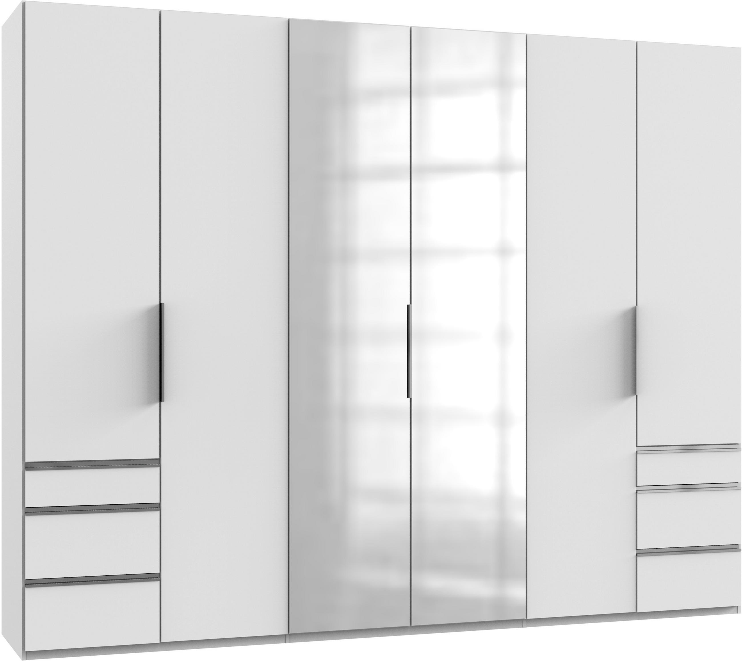 DREHTÜRENSCHRANK in Weiss  - Chromfarben/Weiss, Modern, Holzwerkstoff (300/236/58cm) - MID.YOU