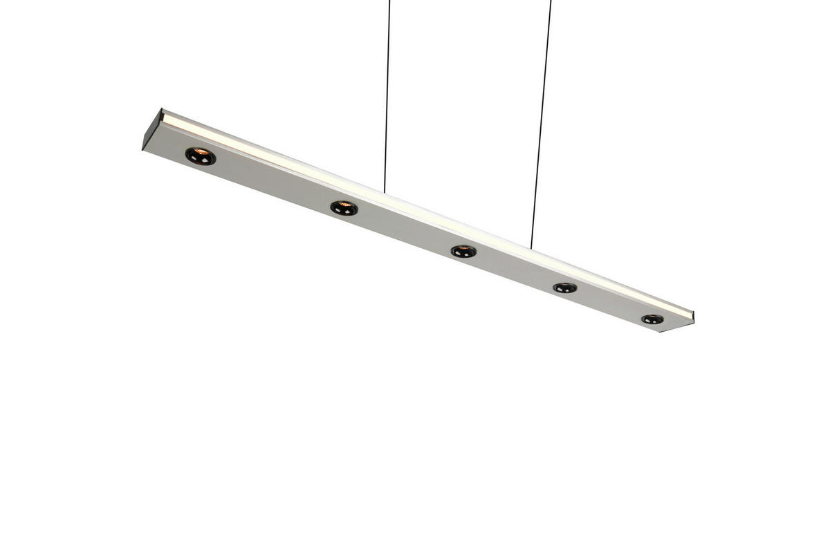 LED-PENDELLEUCHTE 109/9/200 cm    - Weiss/Nickelfarben, Design, Kunststoff/Metall (109/9/200cm) - Trio Leuchten