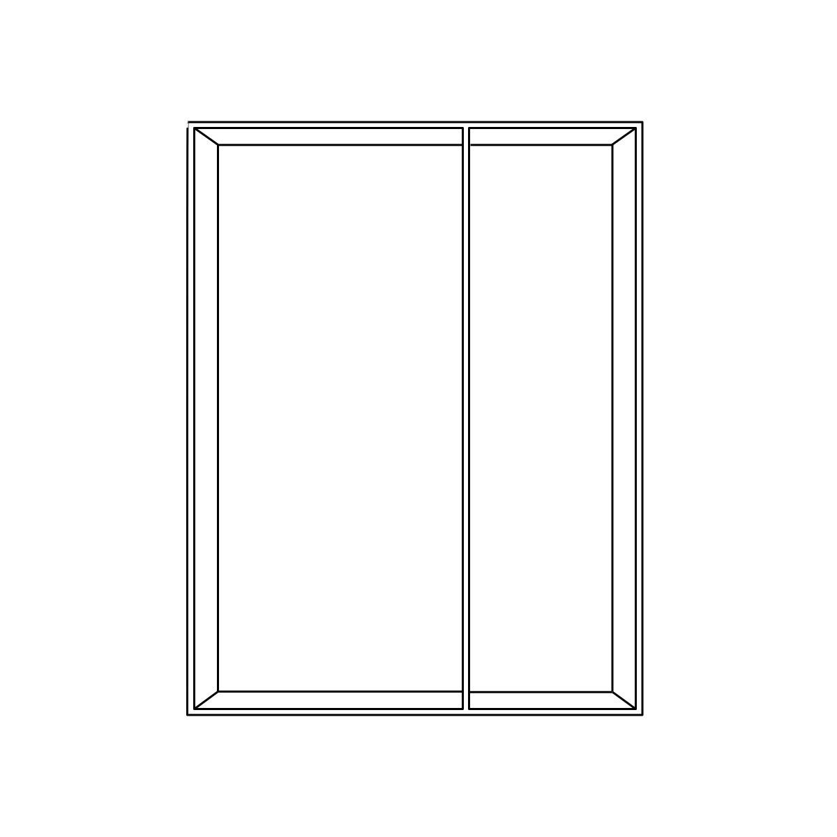 DREHTÜRENSCHRANK  in Schwarz, Hellbraun  - Hellbraun/Silberfarben, Design, Holzwerkstoff/Metall (152/220/40cm) - Jutzler