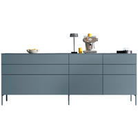 SIDEBOARD Blaugrau  240/91/45 cm  - Blaugrau, Design, Holzwerkstoff/Metall (240/91/45cm) - Schöner Wohnen