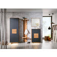SCHUHSCHRANK  in 72/112/37 cm  - Eichefarben/Anthrazit, MODERN, Glas/Holz (72/112/37cm) - Linea Natura