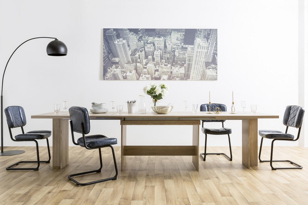 ESSTISCH in Holzwerkstoff 160/90/76 cm  - Eichefarben, KONVENTIONELL, Holzwerkstoff (160/90/76cm) - MID.YOU