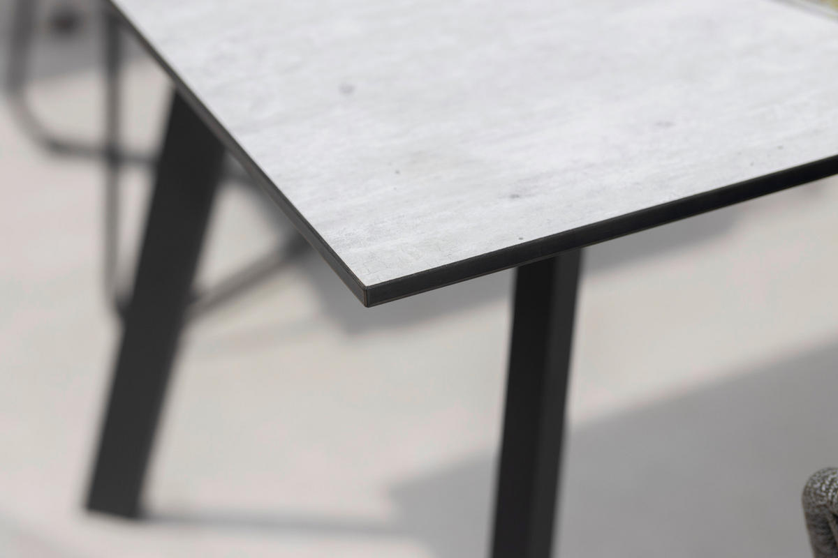 GARTENTISCH 220/90/75,2 cm Metall rechteckig  - Dunkelgrau, MODERN, Kunststoff/Metall (220/90/75,2cm) - Amatio