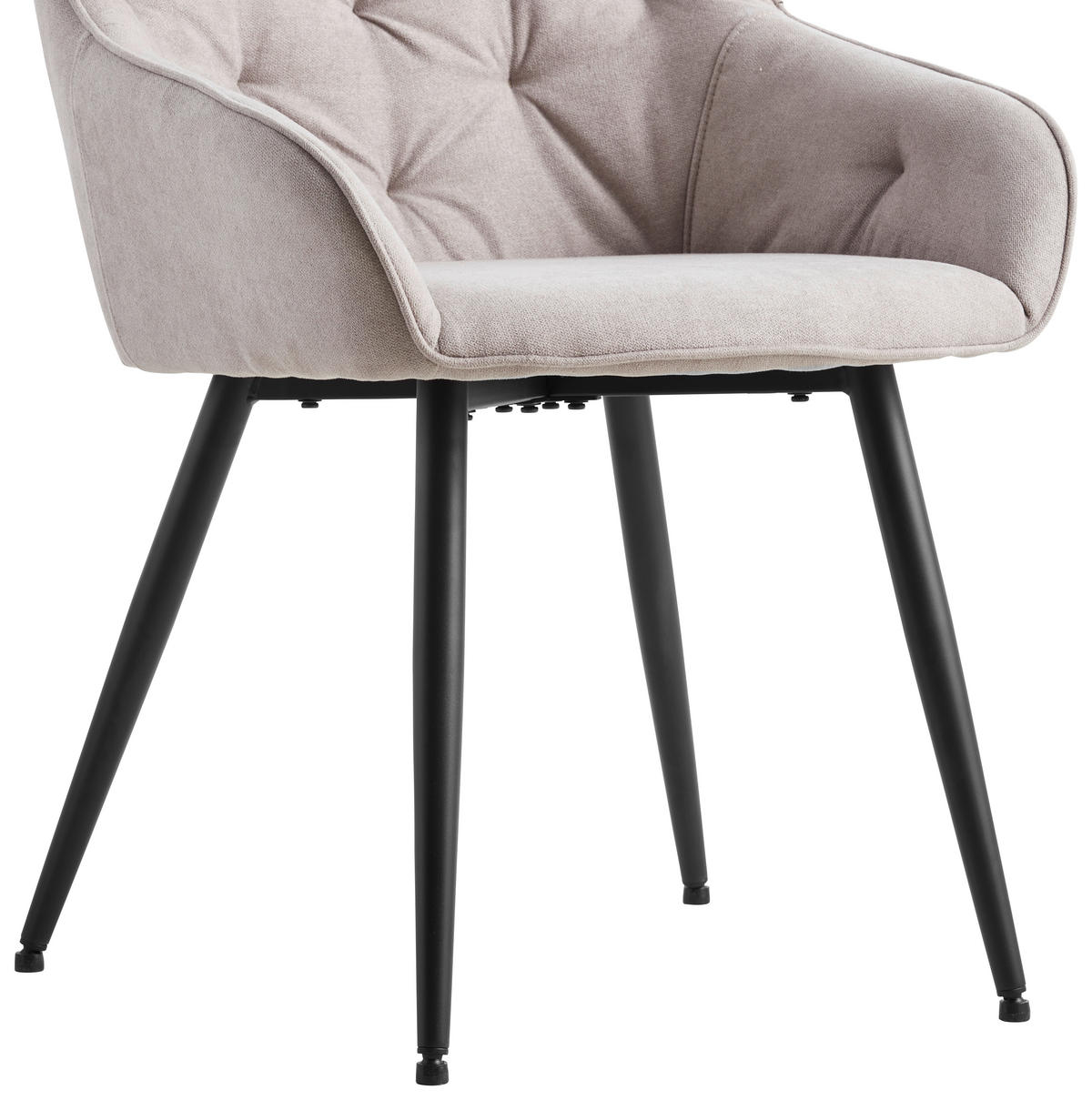 SCAUN CU BRAȚE in taupe  - taupe/negru, Romantik / Landhaus, lemn/metal - Livetastic