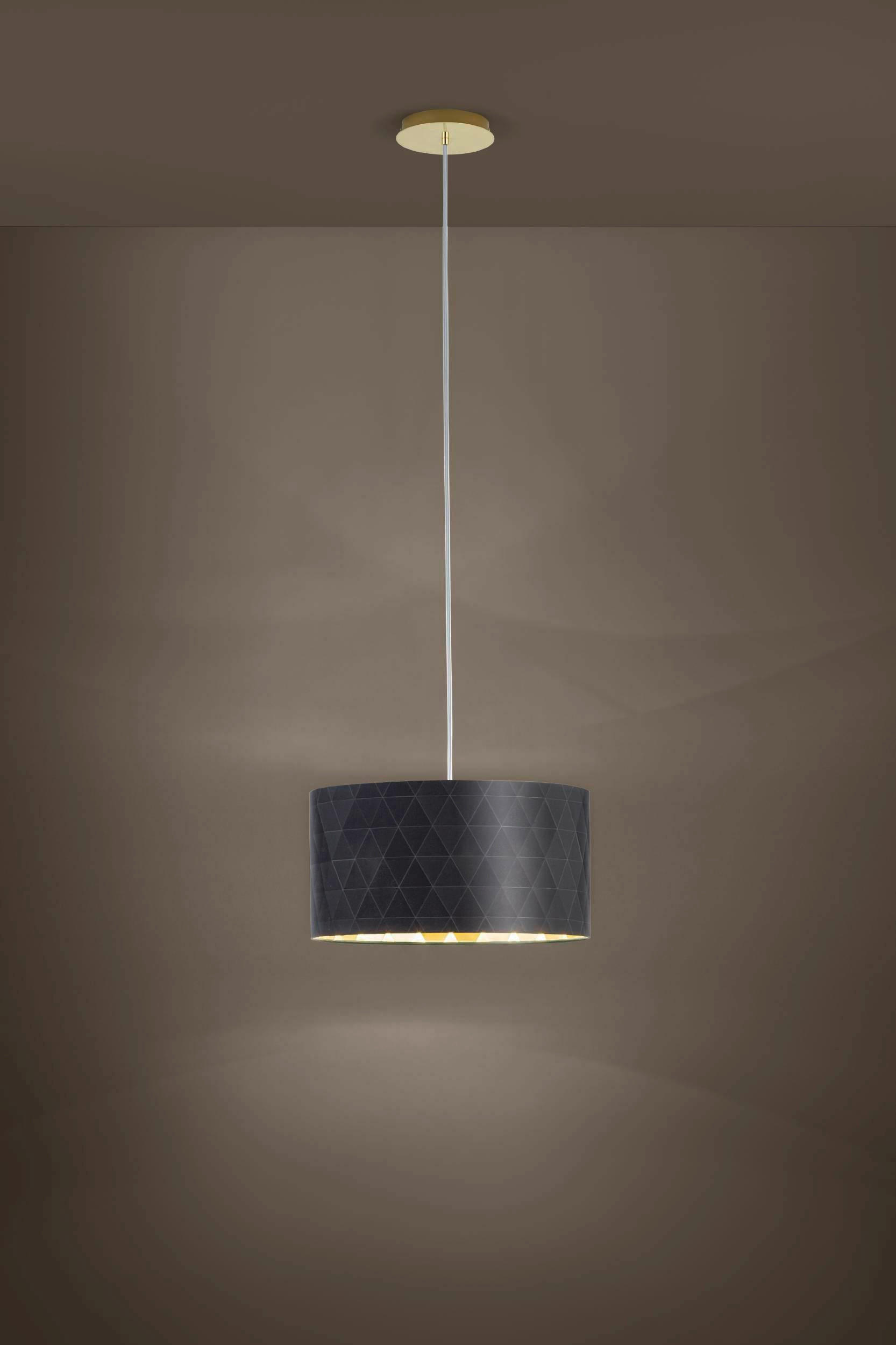 ZÁVESNÉ SVIETIDLO, 50/150 cm  - čierna/zlatá, Basics, kov/textil (50/150cm) - Eglo