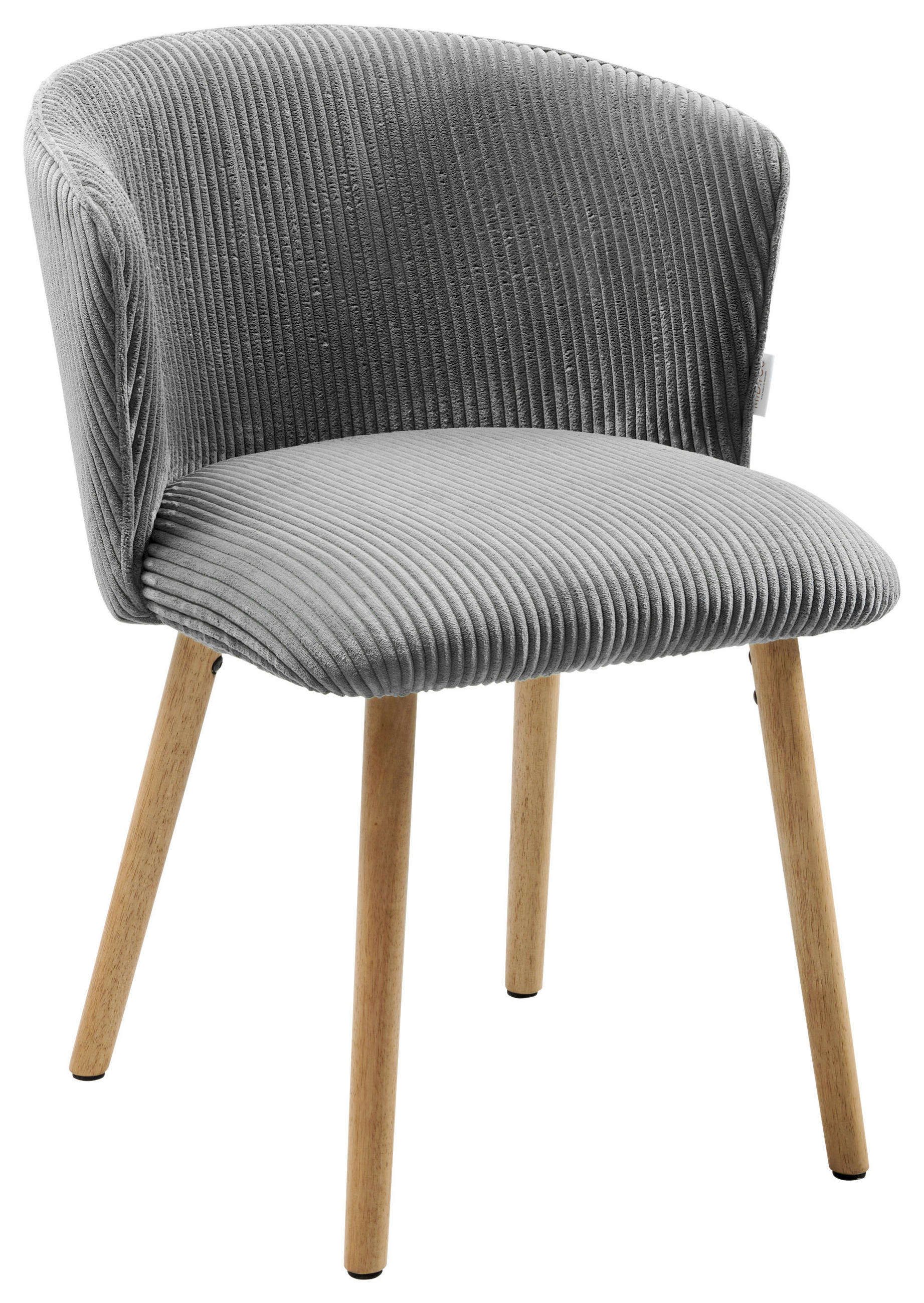 STUHL in Holz, Textil Grau, Naturfarben  - Naturfarben/Grau, LIFESTYLE, Holz/Textil (61/79/61cm) - MID.YOU