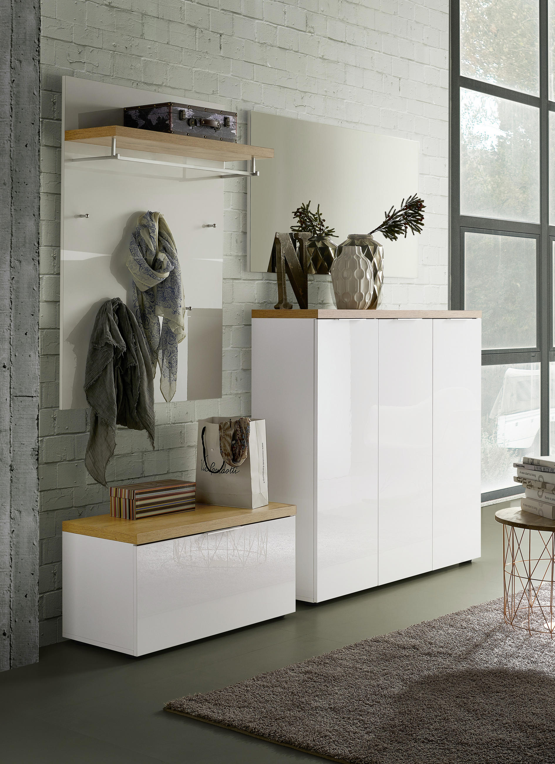 GARDEROBENPANEEL Weiß - Weiß, Design (80/115/27,6cm) - Xora