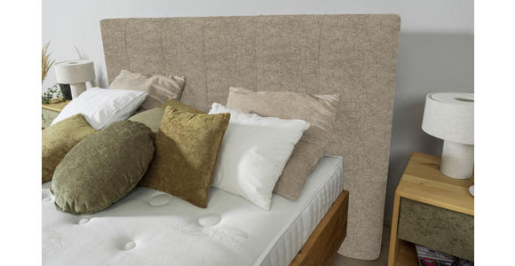 BOXSPRINGBETT 180/200 cm in Sandfarben, Wildeiche - Sandfarben/Wildeiche, Natur, Holz/Textil (180/200cm) - Valnatura