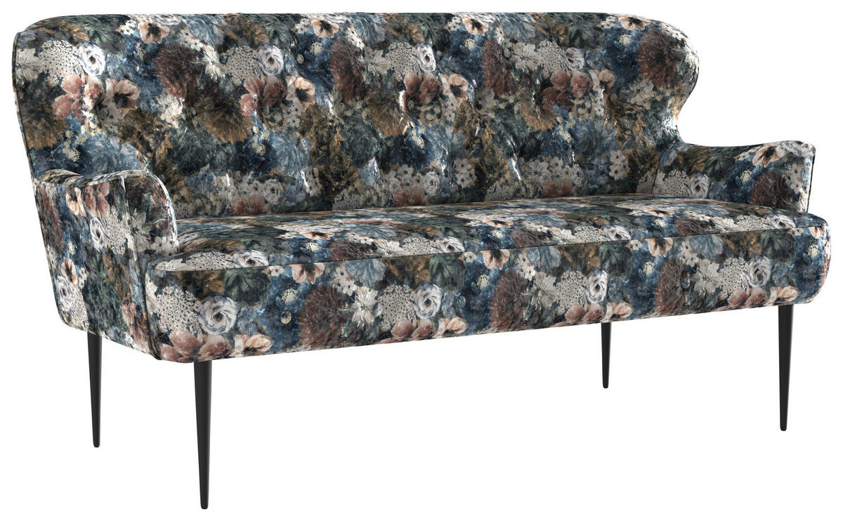 KÜCHENSOFA  - Blau/Beige, KONVENTIONELL, Textil/Metall (193/97/87cm) - Cantus