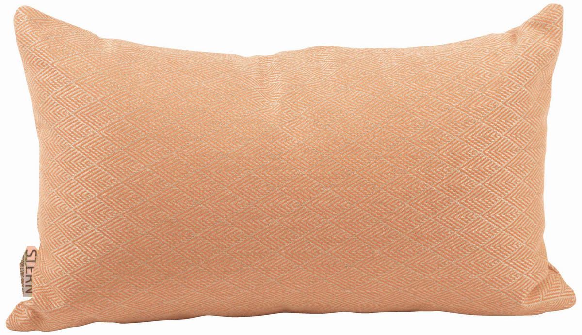 OUTDOOR-KISSEN Raute  - Orange, Basics, Textil (35/55cm) - Stern