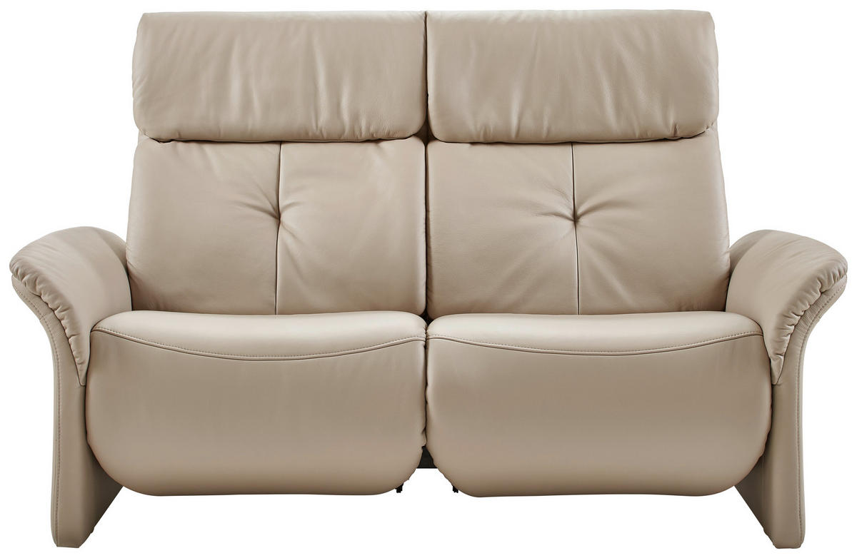 SITZGARNITUR in Echtleder Hellgrau  - Hellgrau/Schwarz, KONVENTIONELL, Leder/Kunststoff (209/107/91cm) - Himolla Komfortklass