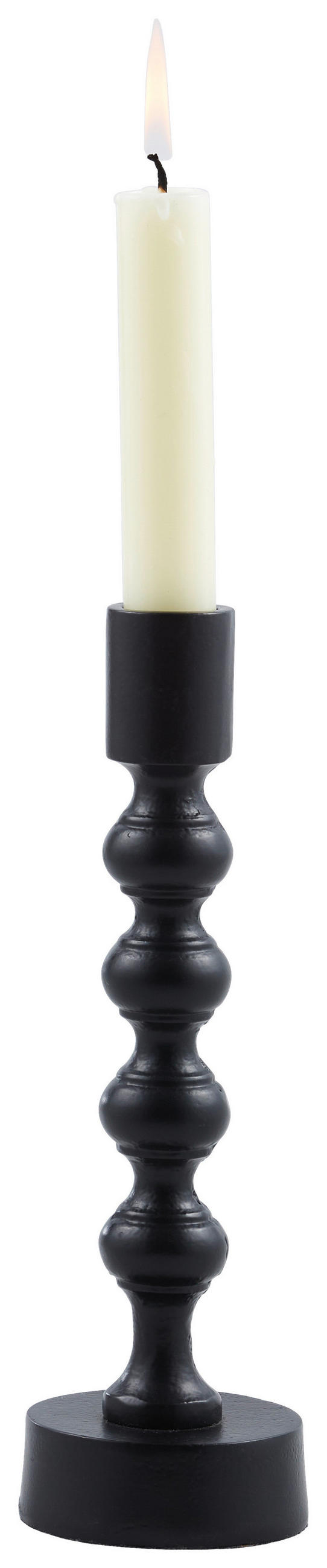 STABKERZENHALTER - Schwarz, Basics, Metall (6/22cm) - Boltze Home