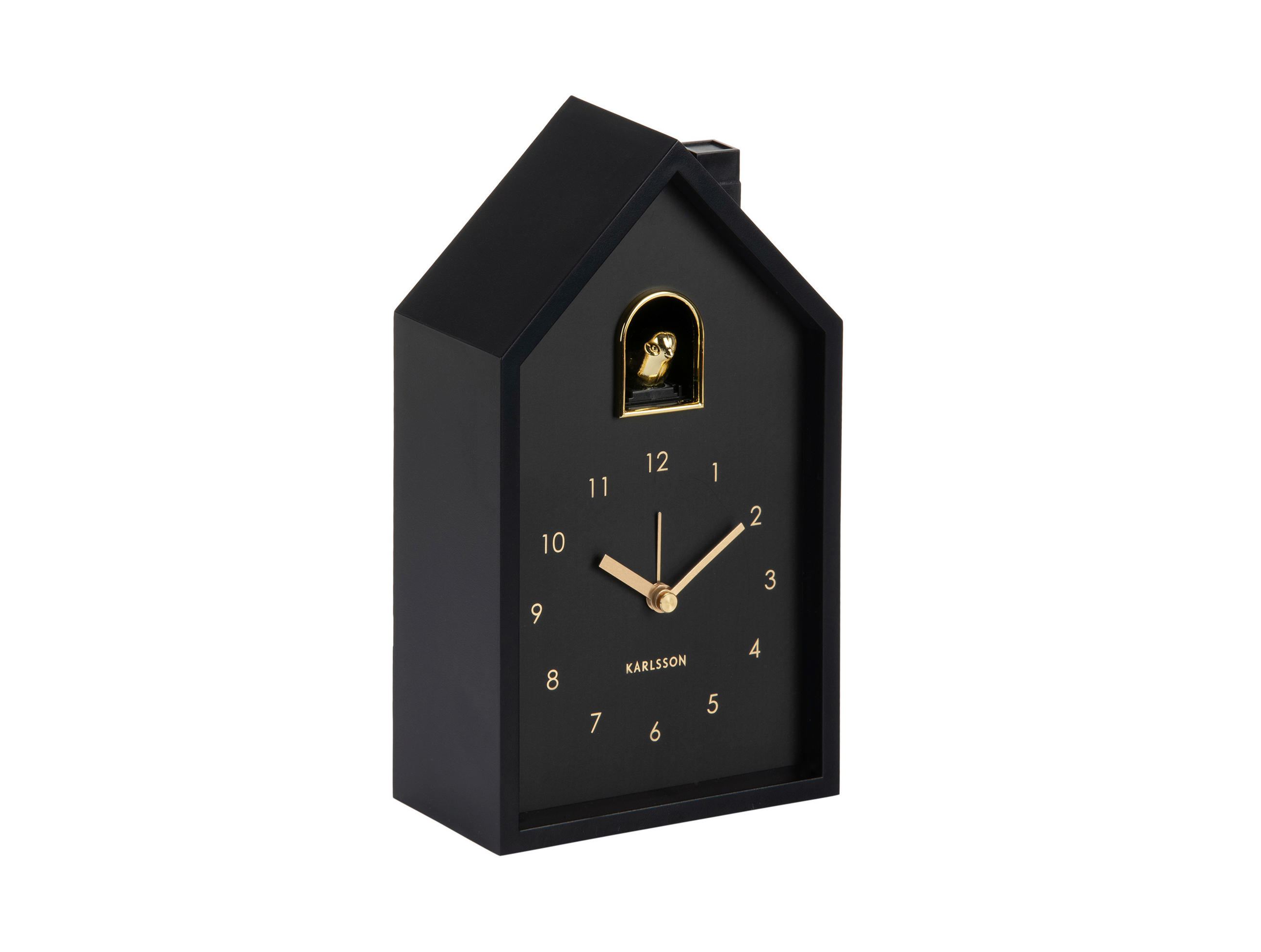 Karlsson Wecker Modern Cuckoo Schwarz 12x20x6 cm