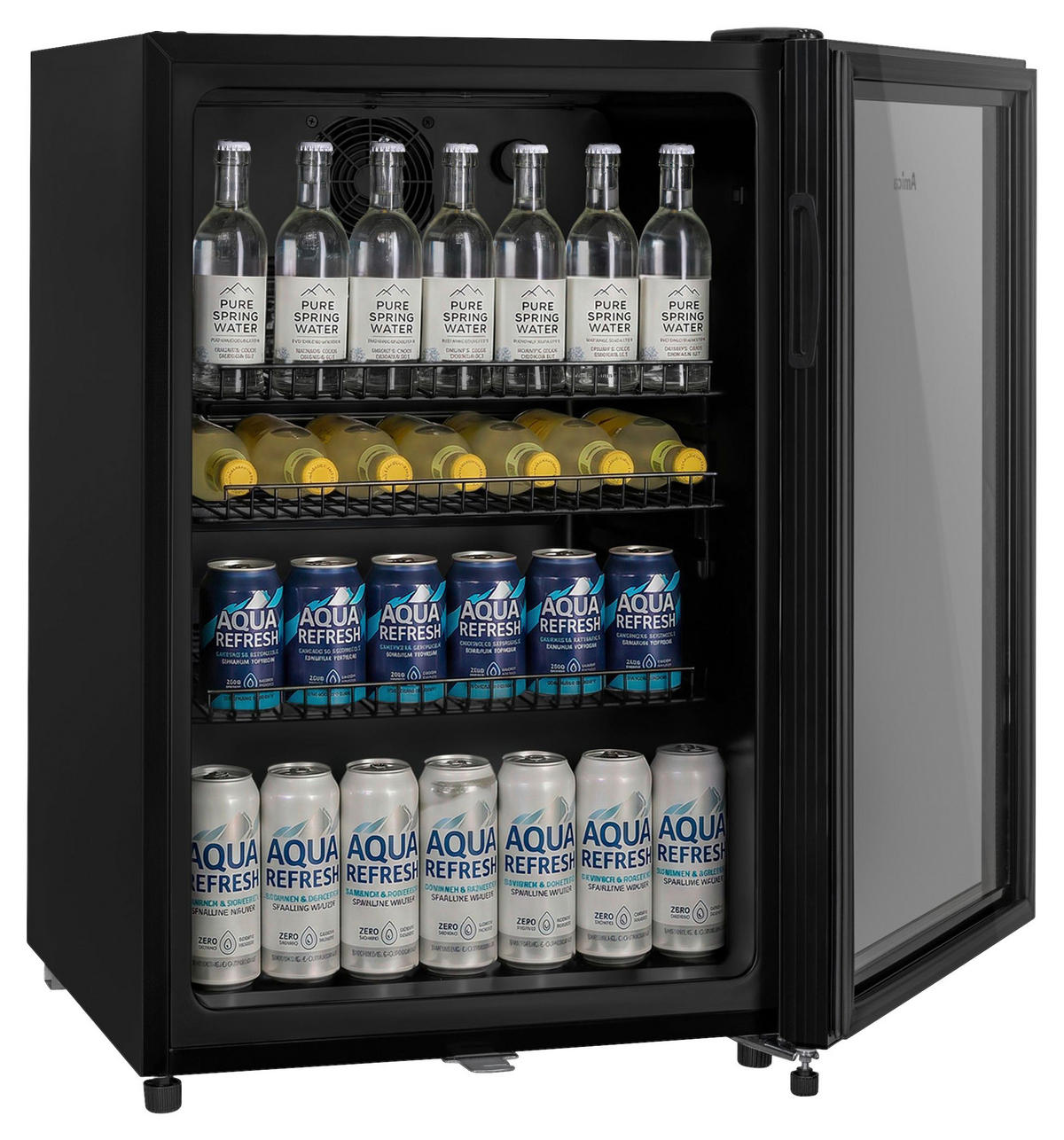 GETRÄNKEKÜHLSCHRANK 54,5/84/54 cm  - Schwarz, Basics, Glas/Metall (54,5/84/54cm) - Amica
