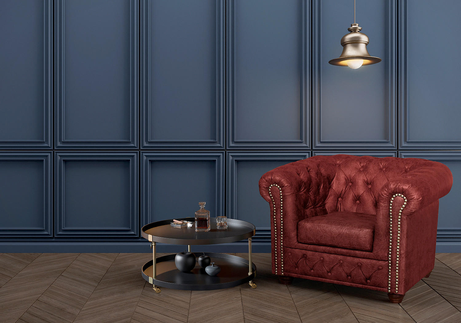 SESSEL in Lederlook Rostfarben  - Rostfarben/Braun, Design, Holz/Textil (104/72/86cm) - P & B