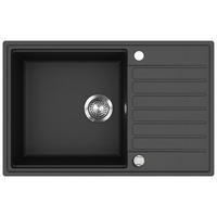 SPÜLE TILA105BL  - Schwarz, Basics, Stein (78/20/50cm) - Visiona