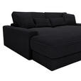 BIGSOFA  in Cord Schwarz  - Schwarz, MODERN, Kunststoff/Textil (230/85/190cm) - Carryhome