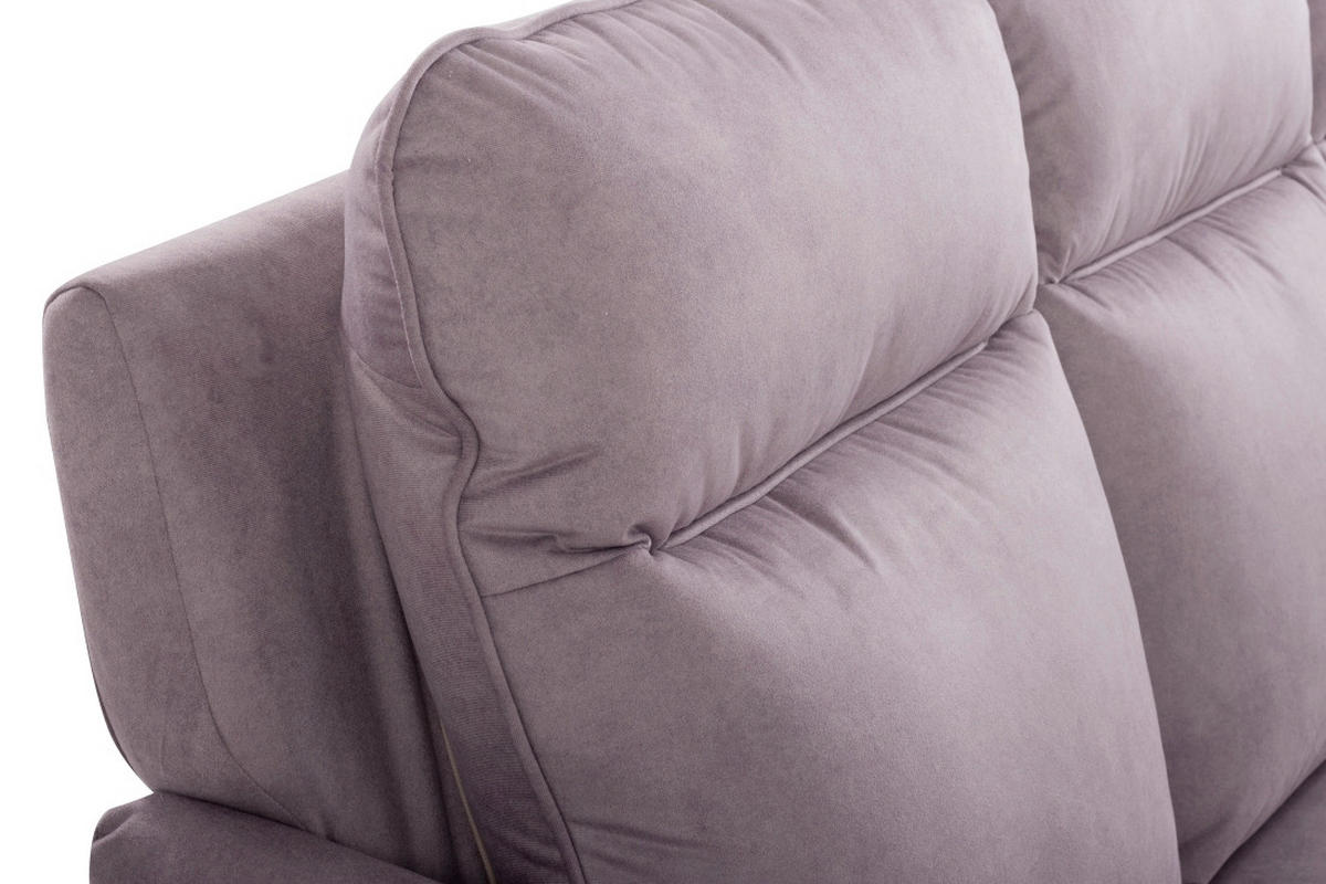 3-SITZER-SOFA Mikrofaser Rosa  - Buchefarben/Rosa, Design, Holz/Textil (202cm) - Livetastic