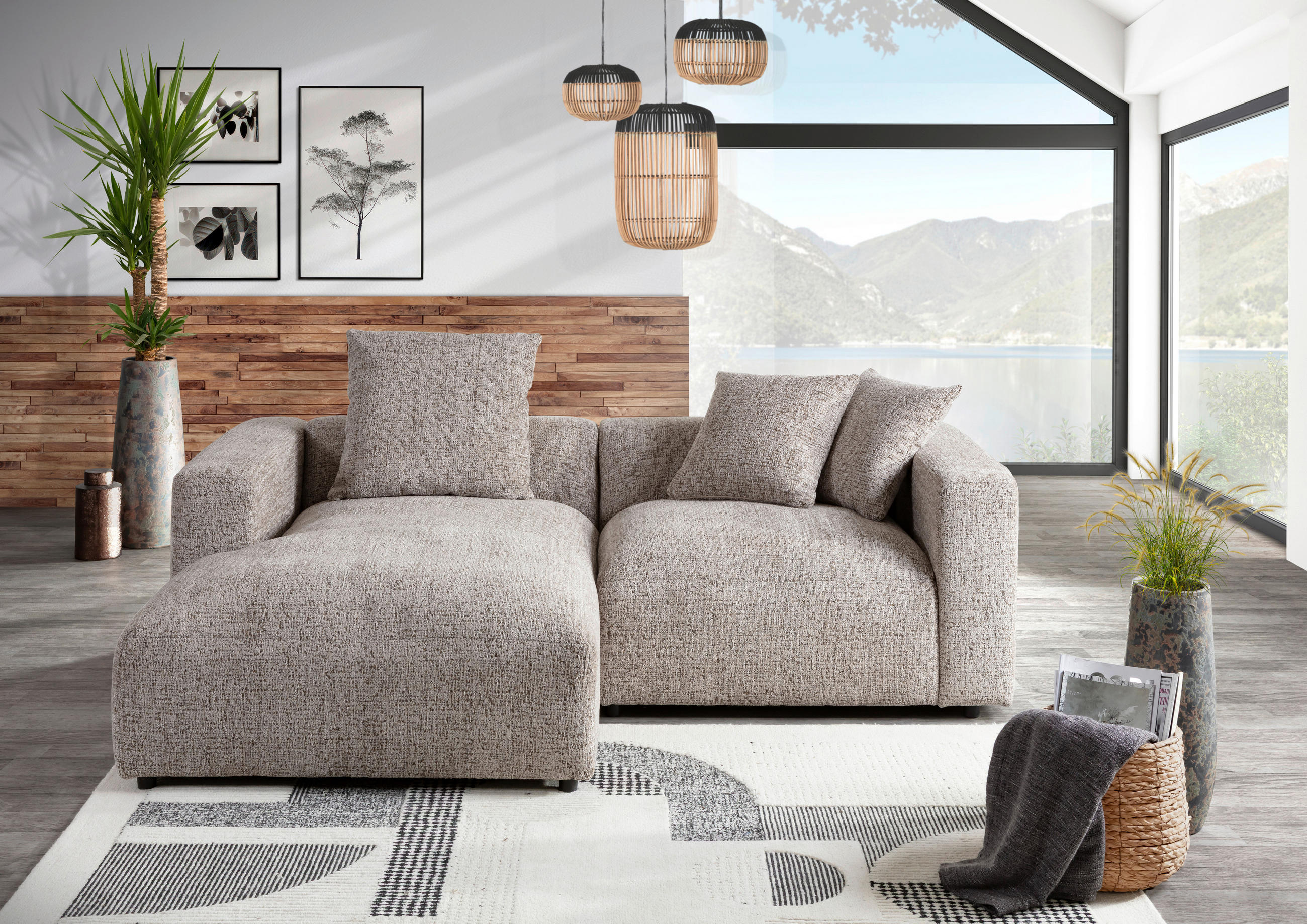 RÜCKENKISSEN  - Braun, MODERN, Textil (60/20/60cm) - Carryhome