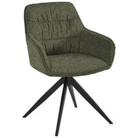ARMLEHNSTUHL  Sitzfläche 360° drehbar, automatische Rückholfunktion Bouclé  Grün  - Grün, Design, Textil/Metall (62/87/61cm) - Musterring