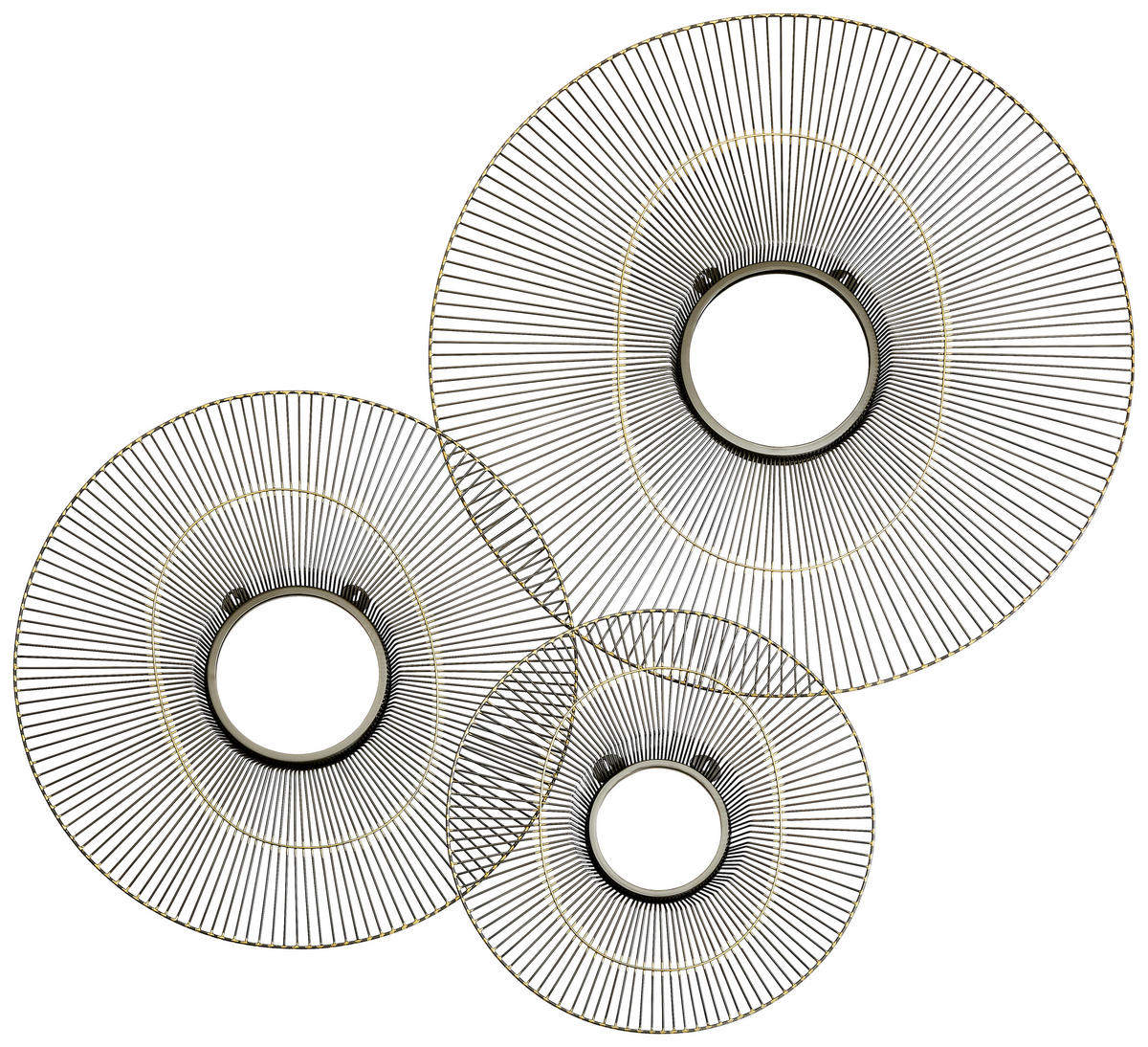 WANDSPIEGEL Zinkfarben  - Goldfarben/Zinkfarben, Design, Glas/Metall (53-89/53-89/4-4,5cm) - Ambia Home