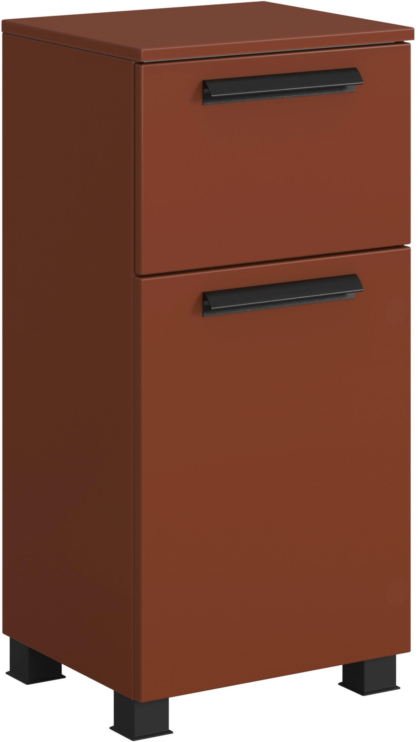 UNTERSCHRANK 40/79/35 cm   - Rot/Schwarz, KONVENTIONELL, Holzwerkstoff/Kunststoff (40/79/35cm) - Xora